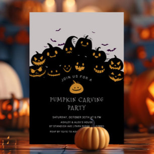 Jack O'Lantern Pumpkin Carving Einladung