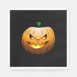 Jack O'lanterns Halloween Night Serviette