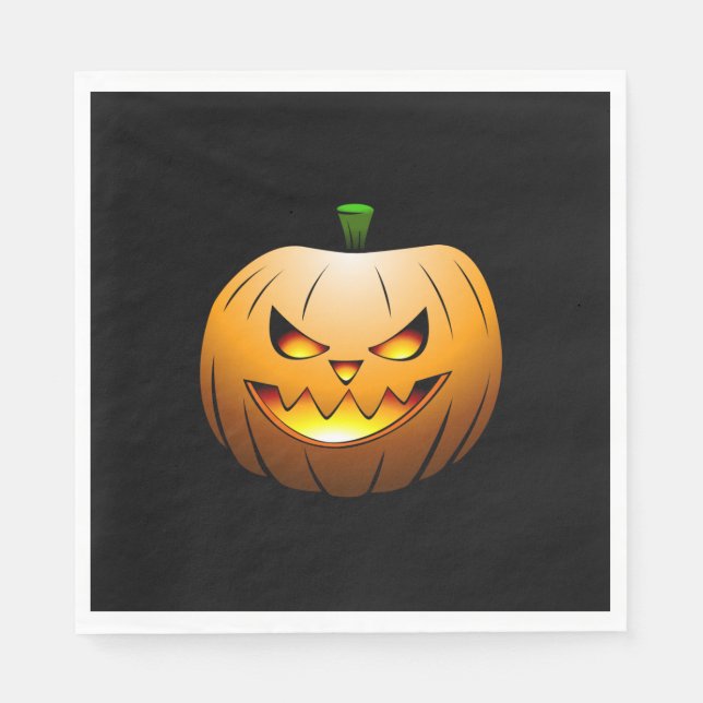 Jack O'lanterns Halloween Night Serviette (Vorderseite)