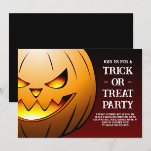 Jack O'lanterns Trick-or-Treat-Party Einladung