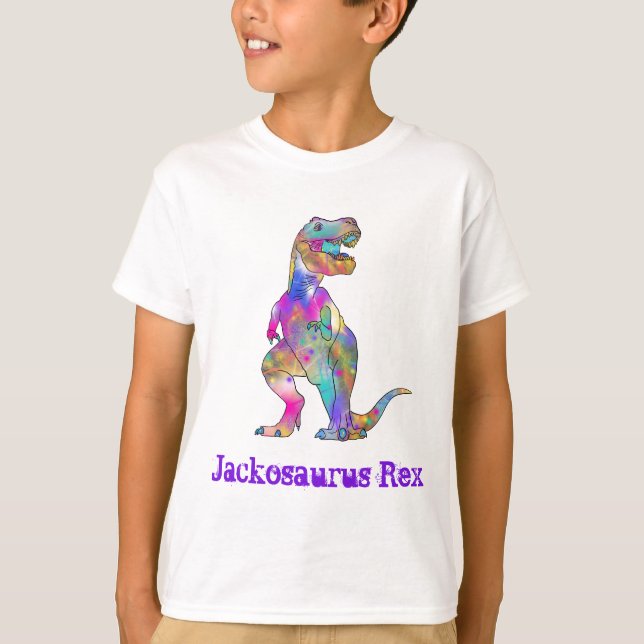 Jack osaurus Funny Farbenfroh Niedlich T Rex Dinos T-Shirt (Vorderseite)