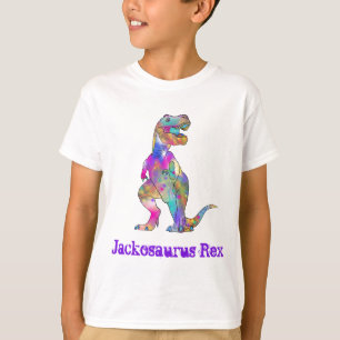 Jack osaurus Lustige Bunte Süße T Rex Dinosaurier T-Shirt