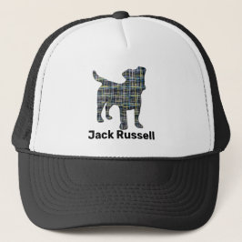 Jack/Parson Russell Terrier Dog Silhouette Grid Truckerkappe