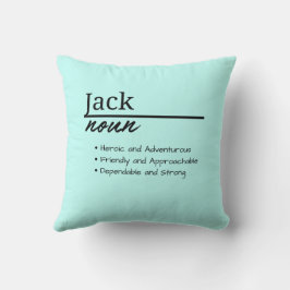 Jack, Personalisierte Bezeichnung für Junge Kissen