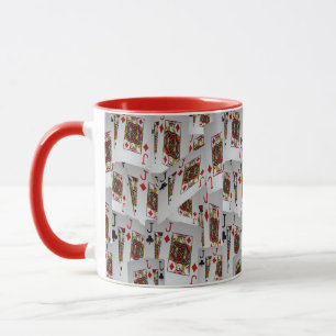 Jack, Pokerkarten, Red Combo Kaffee Tasse