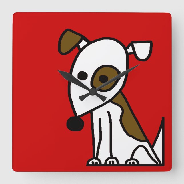 Jack Quadratische Wanduhr (Vorderseite)