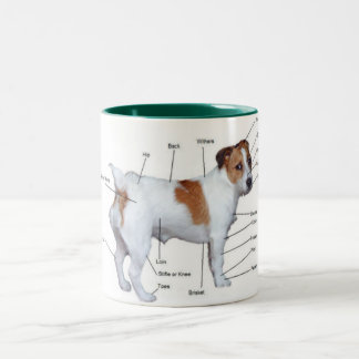 Jack-Russel-Diagrammbecher Zweifarbige Tasse