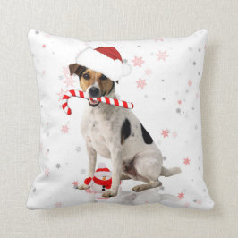 Jack-Russel-Hundeweihnachtsfeiertags-Kissen Kissen
