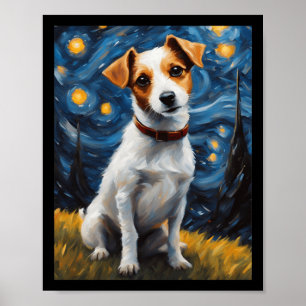 Jack Russel mit Collar Painting Print Poster