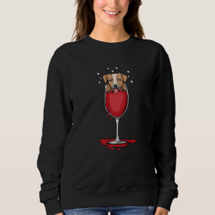 Jack Russel Terrier Betrunken im Weinkeller Sweatshirt