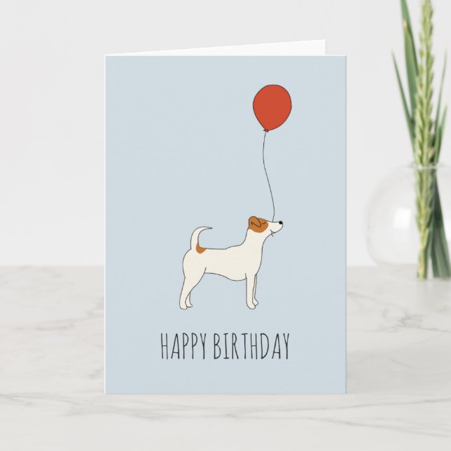 Jack Russel Terrier Birthday Card Karte (Vorderseite)