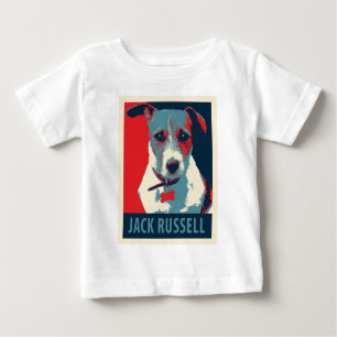 Jack Russel Terrier Politische Hoffnung Parody Baby T-shirt