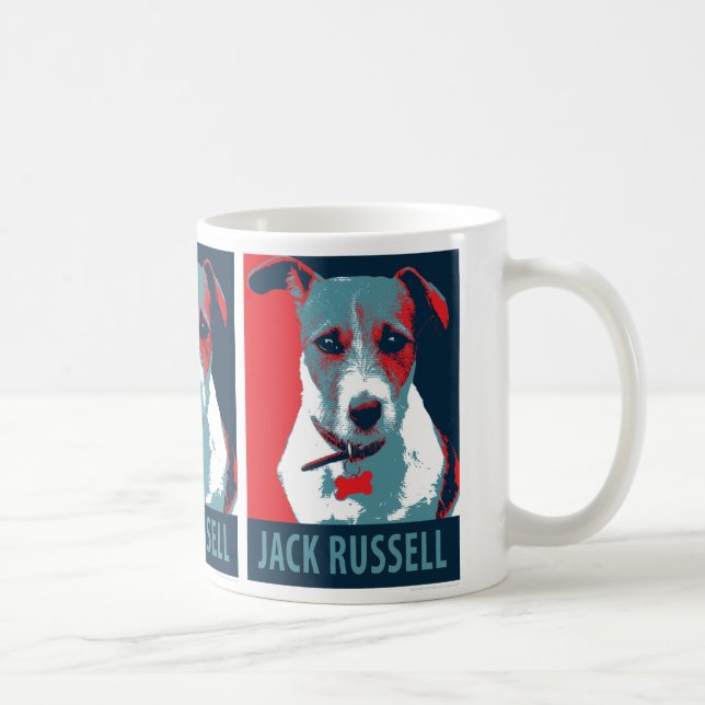 Jack Russel Terrier Politische Hoffnung Parody Tasse (Rechts)