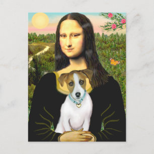 Jack Russell 10 - Mona Lisa Postkarte