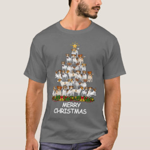 Jack Russell Christmasree Frohe Weihnachtsmädchen T-Shirt