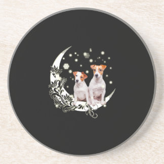 Jack Russell Couple Liebe Niedlich Jack Russell Getränkeuntersetzer