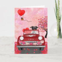 Jack Russell Dog Car mit Herz Valentin