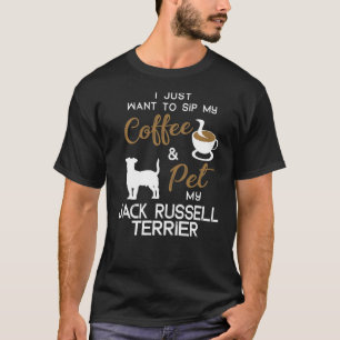 Jack Russell Dog Coffee  Owner Christmas Birthday T-Shirt