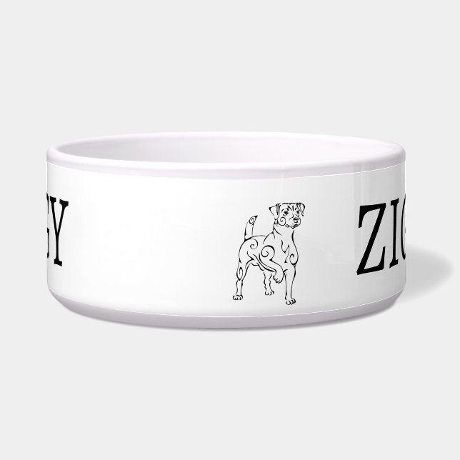 Jack Russell Dog Design Anpassbar Napf (Vorderseite)