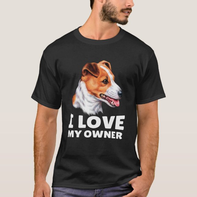 Jack Russell Dog Eigentümer I Liebe Mein Eigentüme T-Shirt (Vorderseite)