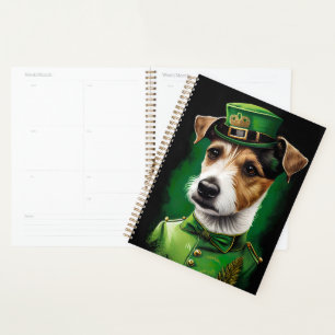 Jack Russell Dog in St. Patrick's Day Dress Planer