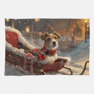 Jack Russell Dog Weihnachtsfest Geschirrtuch