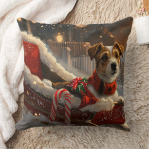 Jack Russell Dog Weihnachtsfest Kissen