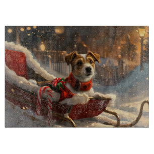 Jack Russell Dog Weihnachtsfest Schneidebrett