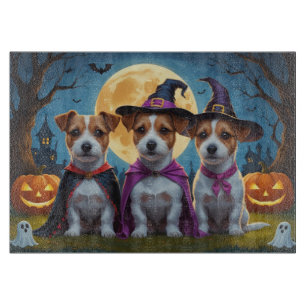 Jack Russell Dogs Pumpkin Halloween Funny Schneidebrett