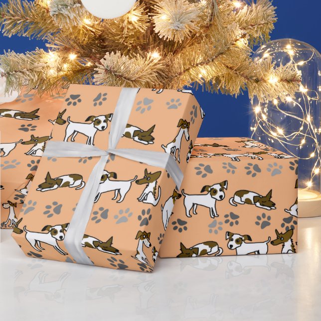 Jack Russell Geschenkpapier (Feiertage)