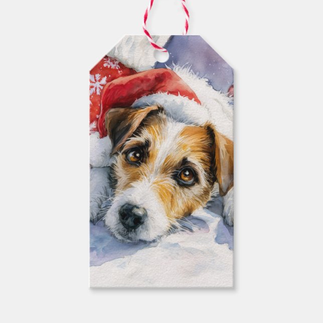 Jack Russell Gift Tag Geschenkanhänger (Vorderseite)
