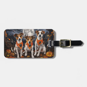 Jack Russell Halloween Gruselig Gepäckanhänger