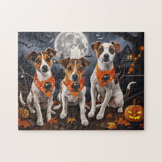 Jack Russell Halloween Spooky Puzzle (Horizontal)