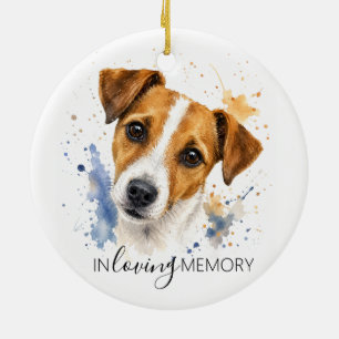 Jack Russell Haustier Hund Gedenk Weihnachten Keramik Ornament