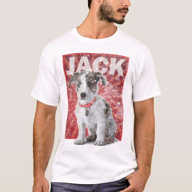 Jack-Russell-Haustier-Inhaber-Vintages gewaschen T-Shirt (Vorderseite)