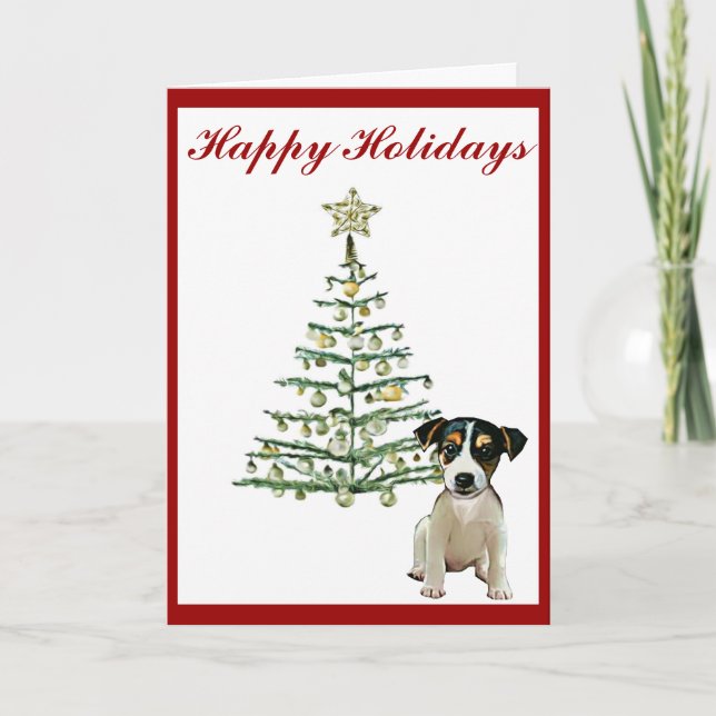 Jack Russell Holiday Card Feiertagskarte (Vorderseite)