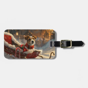 Jack Russell Hund Weihnachten Festlich Gepäckanhänger