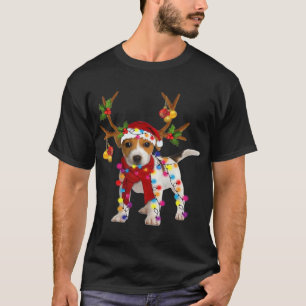 Jack Russell Hund Wunderschöner Rentier Weihnachts T-Shirt