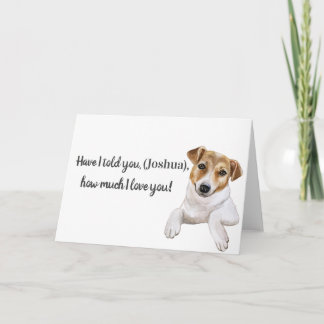 Jack Russell, ich Liebe Sie, grüßen Karte