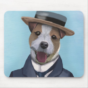 Jack Russell in Boater Mousepad