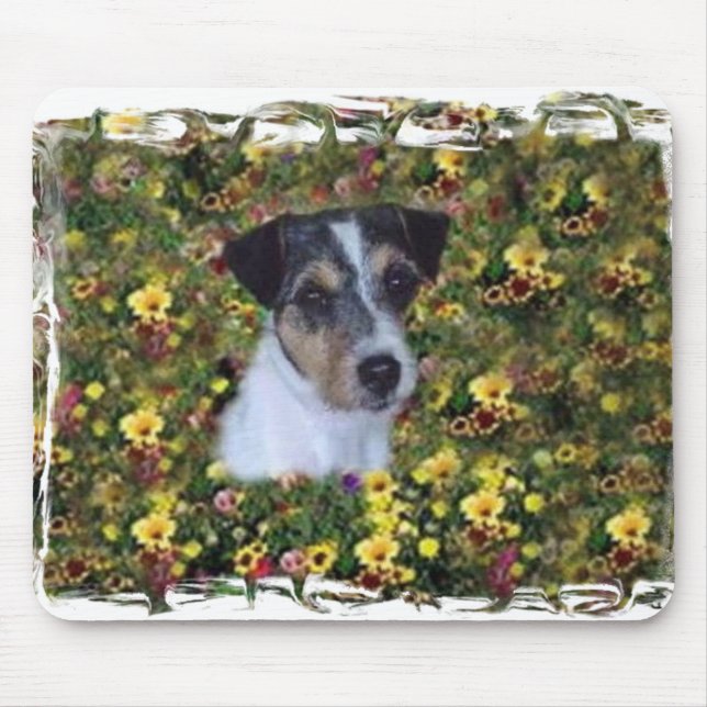 JACK RUSSELL IN DEN BLUMEN MOUSEPAD (Vorne)