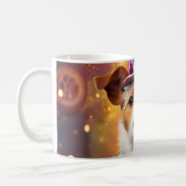 Jack Russell in farbenfrohen Kostümen Kaffeetasse