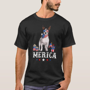 Jack Russell Merica 4. Juli Hunde amerikanische Fl T-Shirt