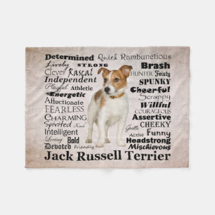 Jack-Russell-Merkmal-Fleece-Decke Fleecedecke