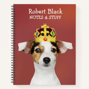 Jack Russell mit Krone Notizbuch