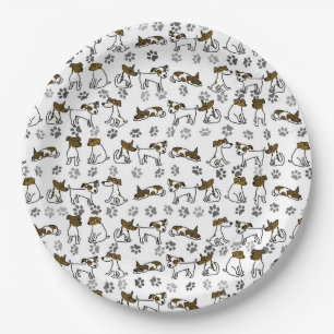 Jack Russell Papierplatten Pappteller