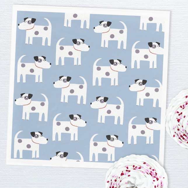 Jack Russell Parson Terrier Dog Pattern Serviette (Jack Russell Parson Terrier dog patterned paper napkins)