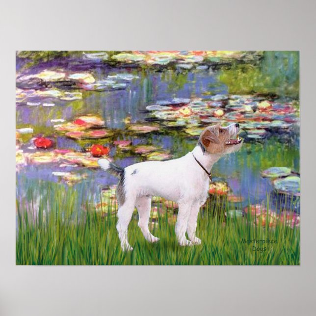 Jack Russell (Parsons Terrier) - Lilies 2 Poster (Vorne)