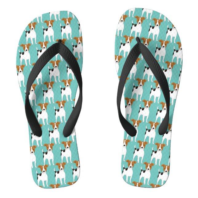 Jack Russell Pattern Flip Flops (Fußbett)