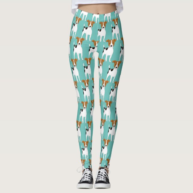 Jack Russell Pattern Leggings (Vorderseite)